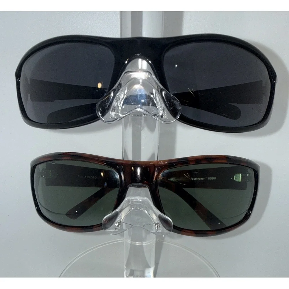 2 pairs ONE by Optic Nerve Authentic Sunglasses Polarized Wrap-Fourteener &Black